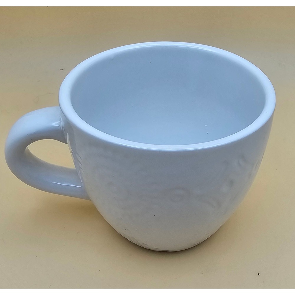 Rocket Farms Mini Mug Ceramic Orange Star Embossed Design Food Safe 2oz